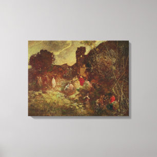 Don Quichote und Sancho Panza, c.1865 Leinwanddruck