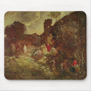 Don Quichote und Sancho Panza, c.1865 Mousepad
