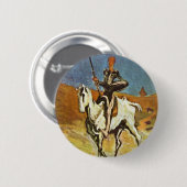 Don Quichote und Sancho Panza durch Daumier Honoré Button (Vorne & Hinten)