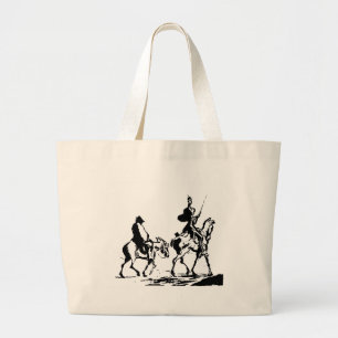 Don Quichote und Sancho Panza Jumbo Stoffbeutel