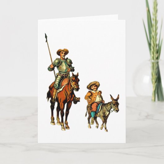 Don Quichote und Sancho Panza Karte (Vorderseite)