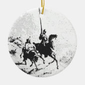 Don Quichote und Sancho Panza Keramik Ornament (Vorne)