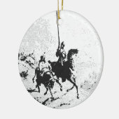 Don Quichote und Sancho Panza Keramik Ornament (Links)