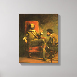 Don Quichote und Sancho Panza Leinwanddruck