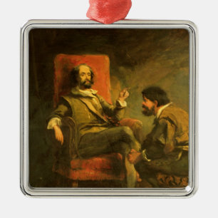 Don Quichote und Sancho Panza Ornament Aus Metall