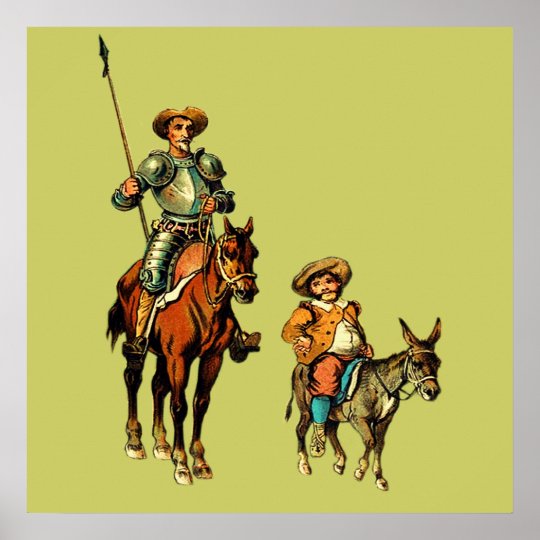 Don Quichote Und Sancho Panza Poster Zazzle De