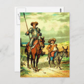Don Quichote und Sancho Panza Postkarte (Vorne/Hinten)
