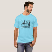 Don Quichote und Sancho Panza schwärzen den Stift T-Shirt (Vorne ganz)