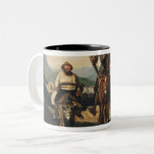 Don Quichote und Sancho Zweifarbige Tasse (Vorderseite Links)
