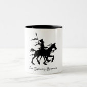 Don Quichote y Rocinante Zweifarbige Tasse (Mittel)