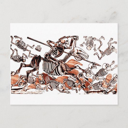 Don Quijote Calavera Postcard Postkarte (Vorderseite)