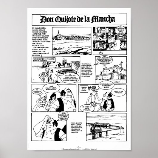 DON QUIJOTE DE LA MANCHA - CÓMIC-Página 01 Poster (Vorne)