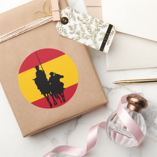 Don Quixote 2 Runder Aufkleber (Schenken)