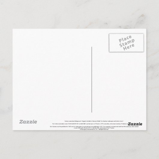 DON QUIXOTE ANIMATION HINTERGRUND POSTKARTE (Rückseite)