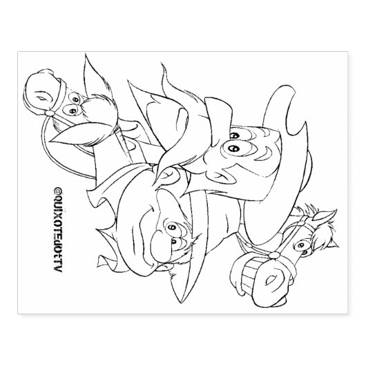 Don Quixote & Freunde Gummistempel (Prägung)