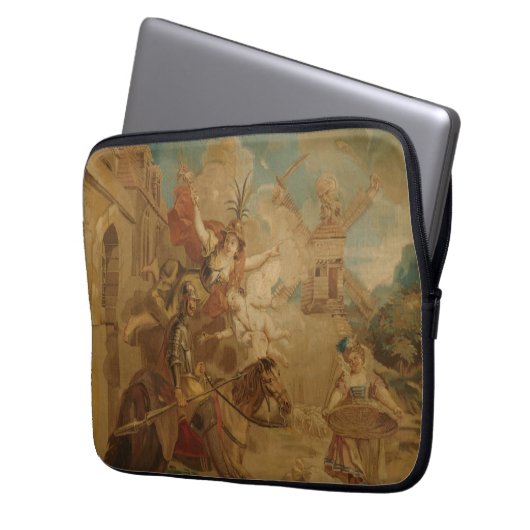Don Quixote Guided by Folly, 18th century tapestry Laptopschutzhülle (Vorderseite Links)