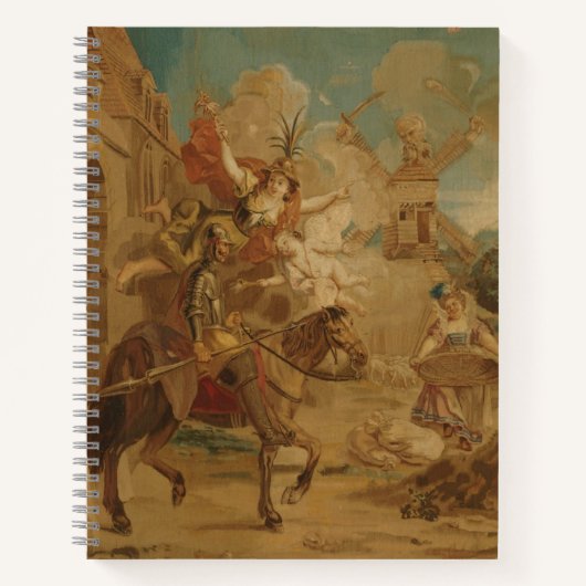 Don Quixote Guided by Folly, 18th century tapestry Notizblock (Vorderseite)