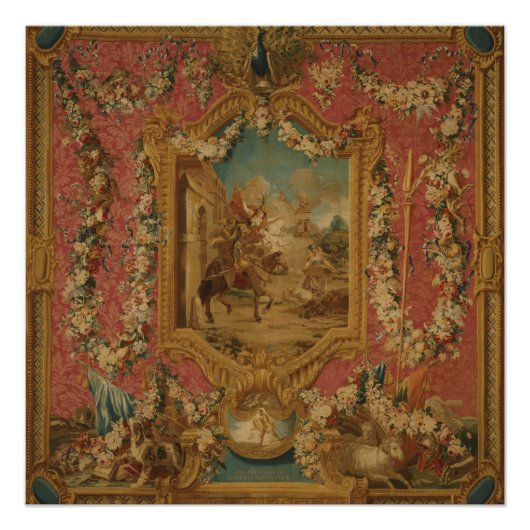 Don Quixote Guided by Folly, 18th century tapestry Poster (Vorderseite)