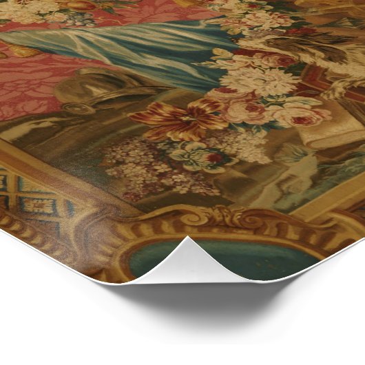 Don Quixote Guided by Folly, 18th century tapestry Poster (Ecke)