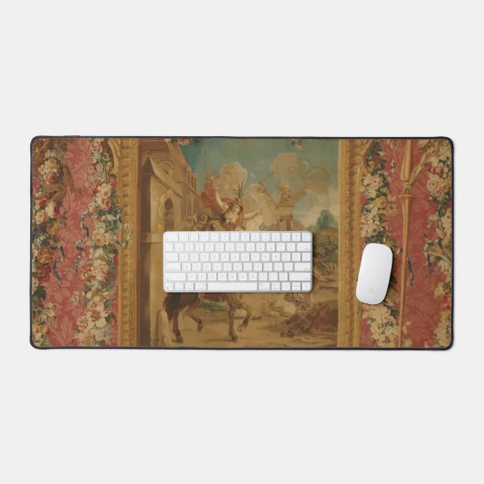Don Quixote Guided by Folly, 18th century tapestry Schreibtischunterlage (Tastatur & Maus)