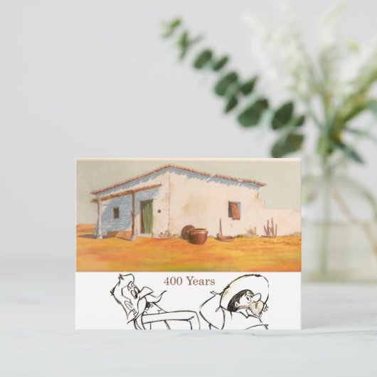 DON QUIXOTE - Hintergrund der Animation von Cartoo Postkarte (Stehend Vorderseite)