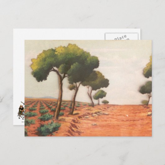 DON QUIXOTE - Hintergrund der Animation von Cartoo Postkarte (Vorne/Hinten)