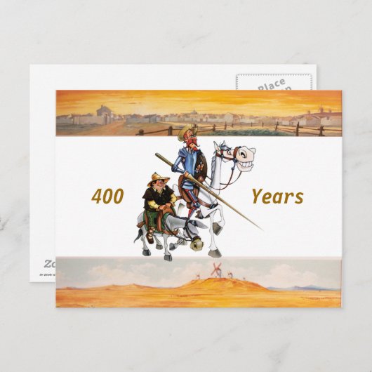 DON QUIXOTE - Hintergrund der Animation von Cartoo Postkarte (Vorne/Hinten)