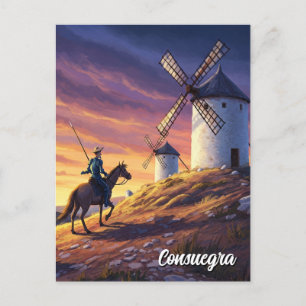 Don Quixote in Consuegra Spanien Reisen Postkarte