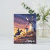 Don Quixote in Consuegra Spanien Reisen Postkarte (Stehend Vorderseite)