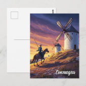 Don Quixote in Consuegra Spanien Reisen Postkarte (Vorne/Hinten)