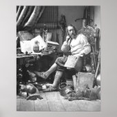 Don Quixote in seiner Studie Poster (Vorne)