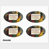 Don Quixote Inspiration Zitat "Wahnsinn" Ovaler Aufkleber (Blatt)