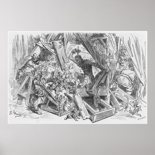 Don Quixote kämpft gegen die Marionetten Poster (Vorne)