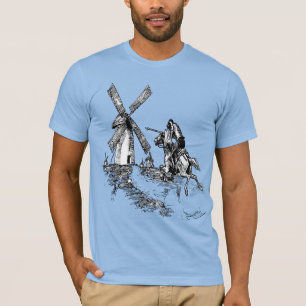Don Quixote kämpft mit Windmühlen T-Shirt