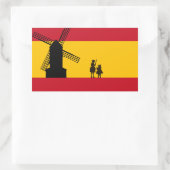 Don Quixote Rechteckiger Aufkleber (Tasche)