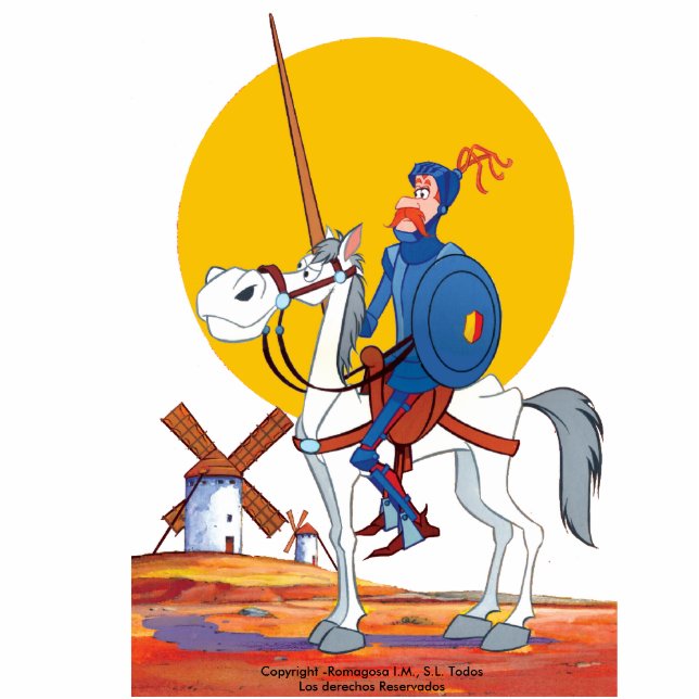 DON QUIXOTE & ROCINANTE FOTOSKULPTUR MAGNET (Vorne)