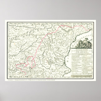 Don Quixote Route Mapa de la Ruta del Quijote Poster