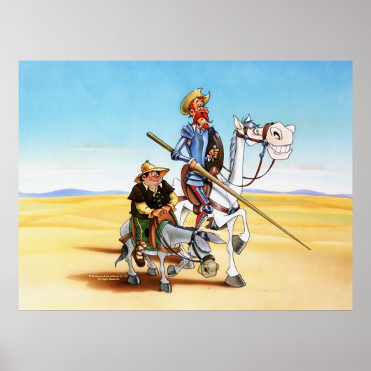 DON QUIXOTE & SANCHO - CANVAS PRINT POSTER (Vorne)