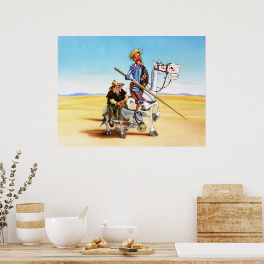 DON QUIXOTE & SANCHO - CANVAS PRINT POSTER (Küche)