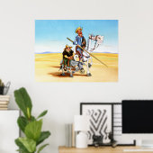 DON QUIXOTE & SANCHO - CANVAS PRINT POSTER (Heimbüro)