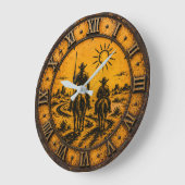Don Quixote & Sancho Panza Große Wanduhr (Winkel)