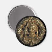 Don Quixote und die Windmühle Magnet (Vorderseite/Rückseite)