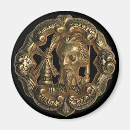 Don Quixote und die Windmühle Magnet