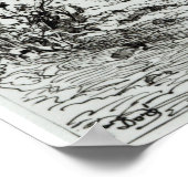 Don Quixote und die Windmühlen Poster (Ecke)