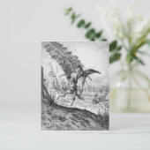 Don Quixote und die Windmühlen Postkarte (Stehend Vorderseite)