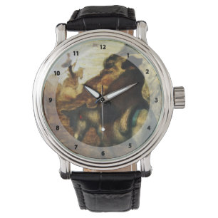 Don Quixote und Sancho Pansa von Honore Daumier Armbanduhr