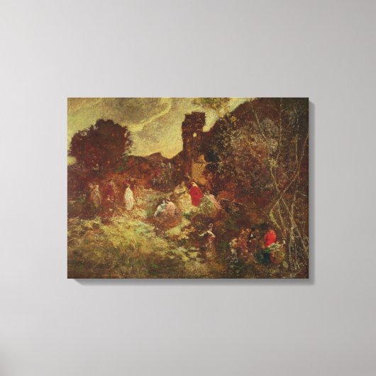 Don Quixote und Sancho Panza, c.1865 Leinwanddruck (Vorderseite)