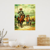 Don Quixote und Sancho Panza Poster (Küche)
