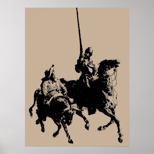 Don Quixote und Sancho Panza Poster (Vorne)
