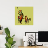 Don Quixote und Sancho Panza Poster (Heimbüro)